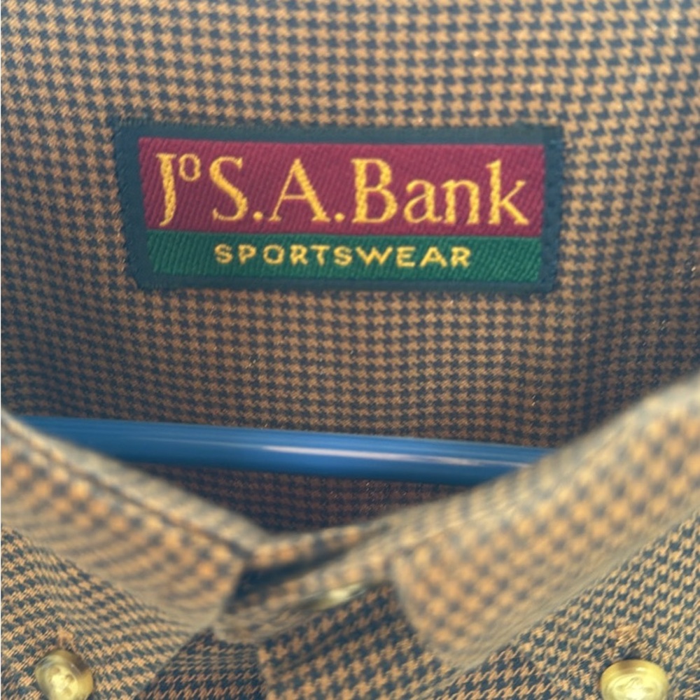 Jos. A. Bank Brown Houndstooth Shirt